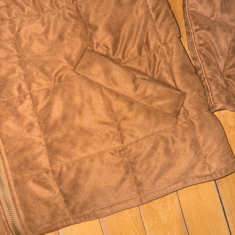 Amazon Women's Brown Quilted Dolman Puffer Jacket warm outer warm - Picture 5 of 9